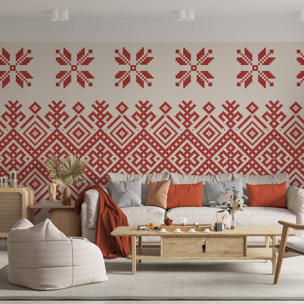 Embroidered Traditions in an interior