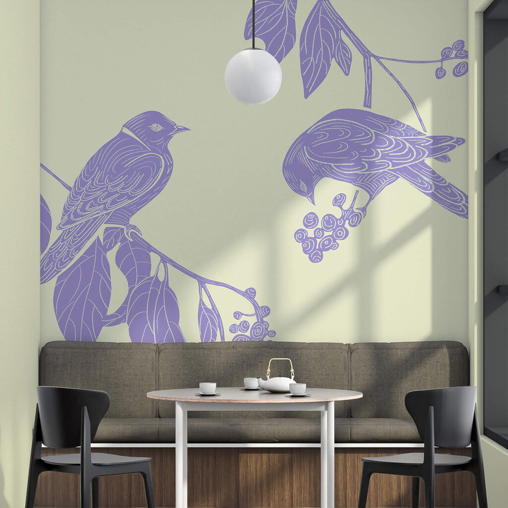 Birdsong Branches in an interior