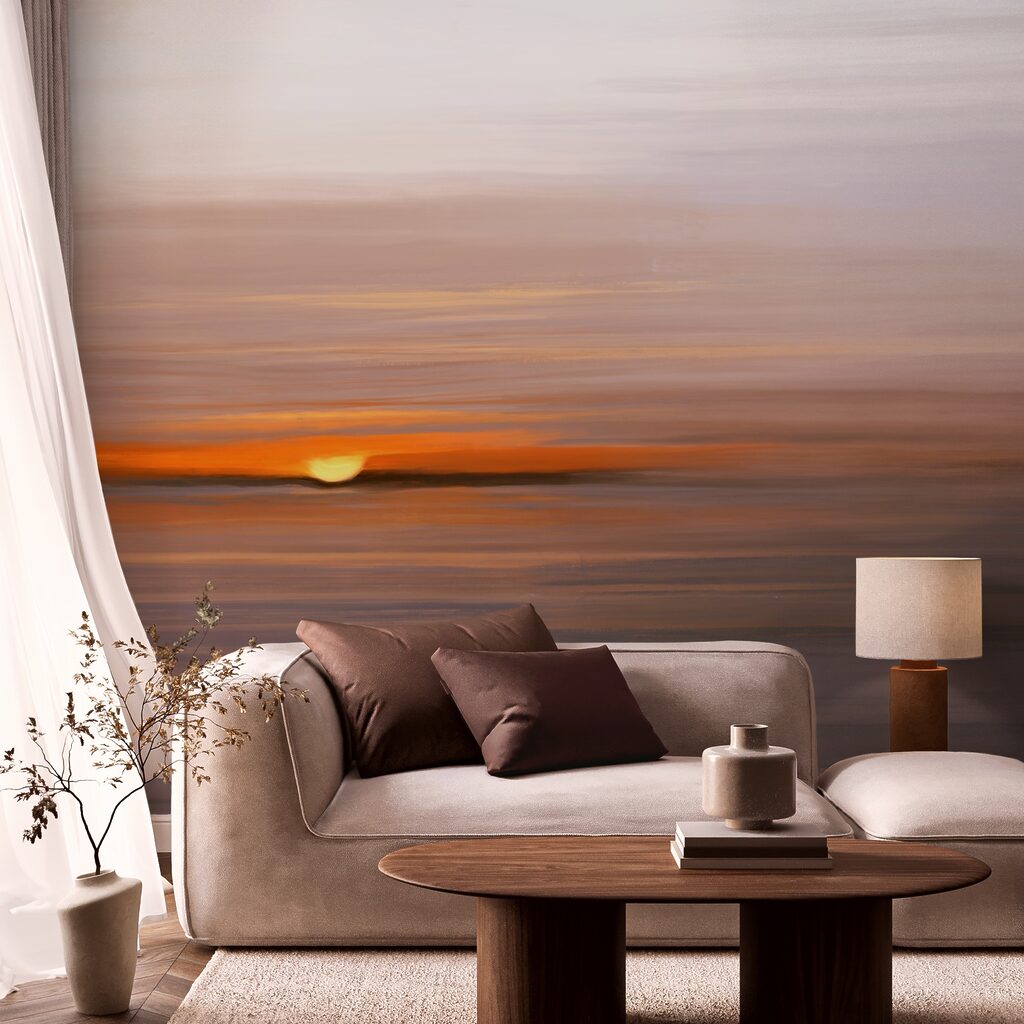 Sunset on Water in an interior