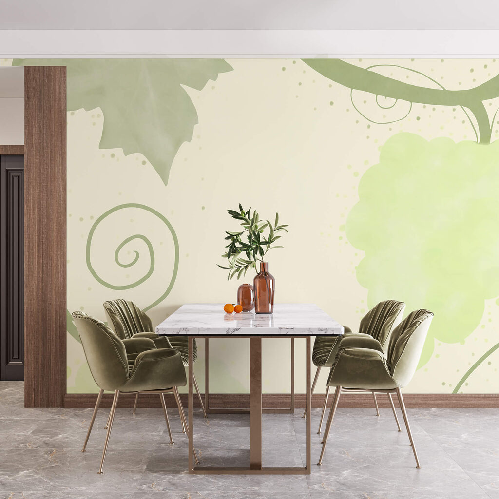 Grape vines in green — interior 1