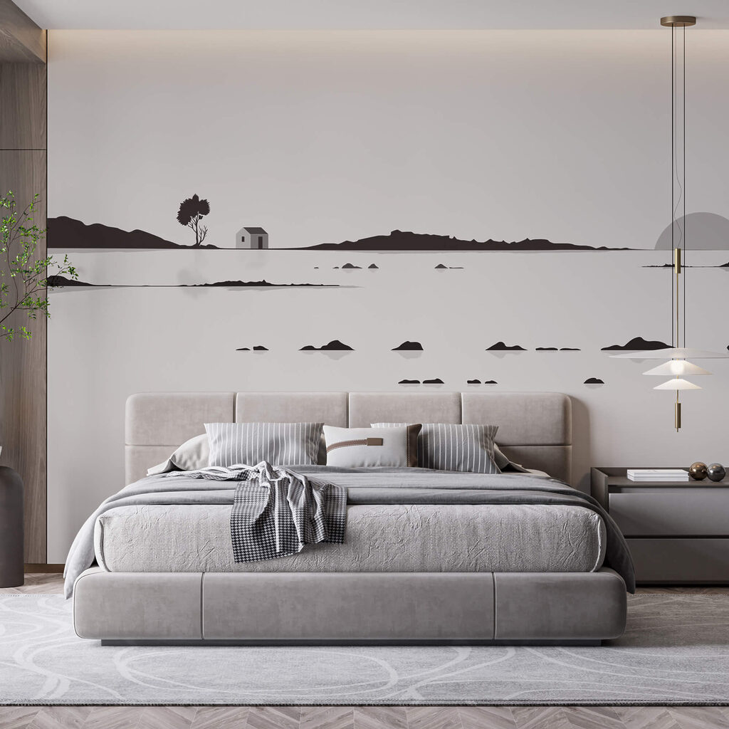Small house by water — interior 1