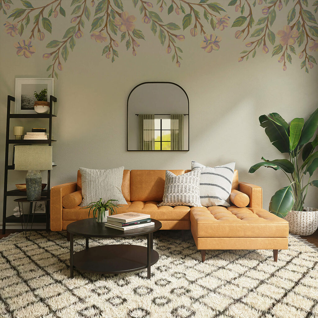 Hanging blossom sprigs — interior 2