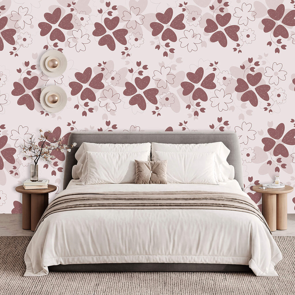Small pink flowers drifting — interior 1