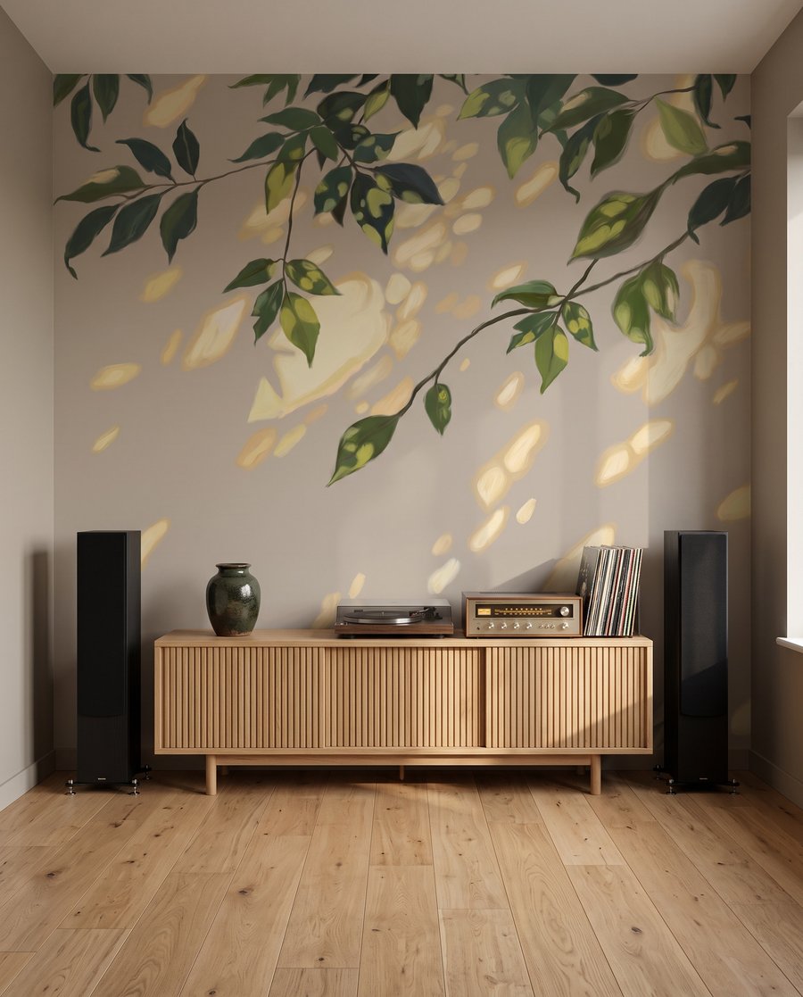 Sunlit Branch in an interior