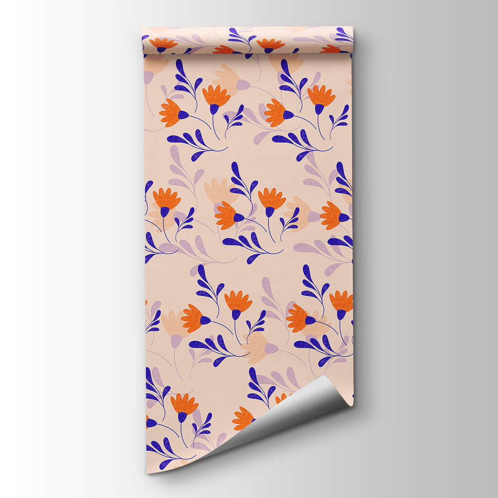 Orange flowers on pink — product view