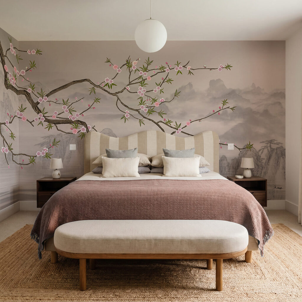 Pink Blossom Branch in an interior