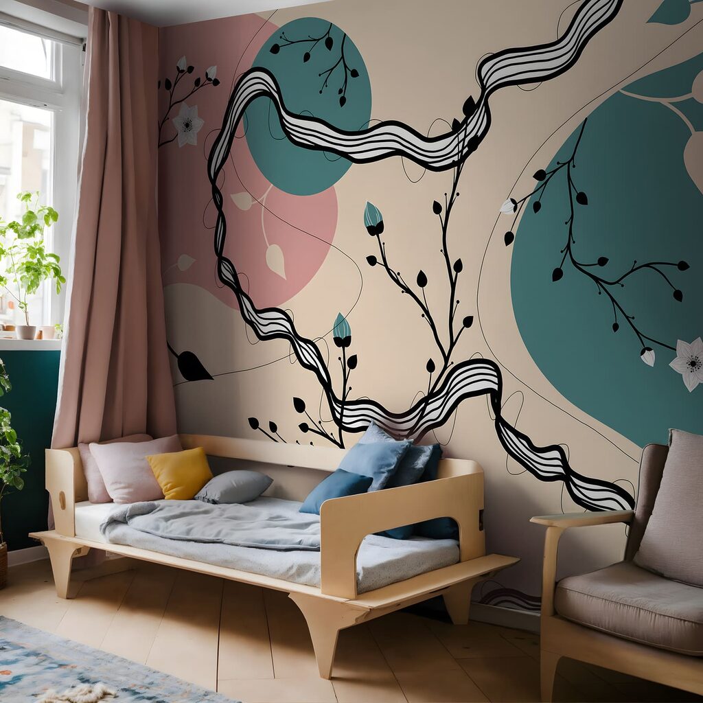 Blossom and Colour in an interior