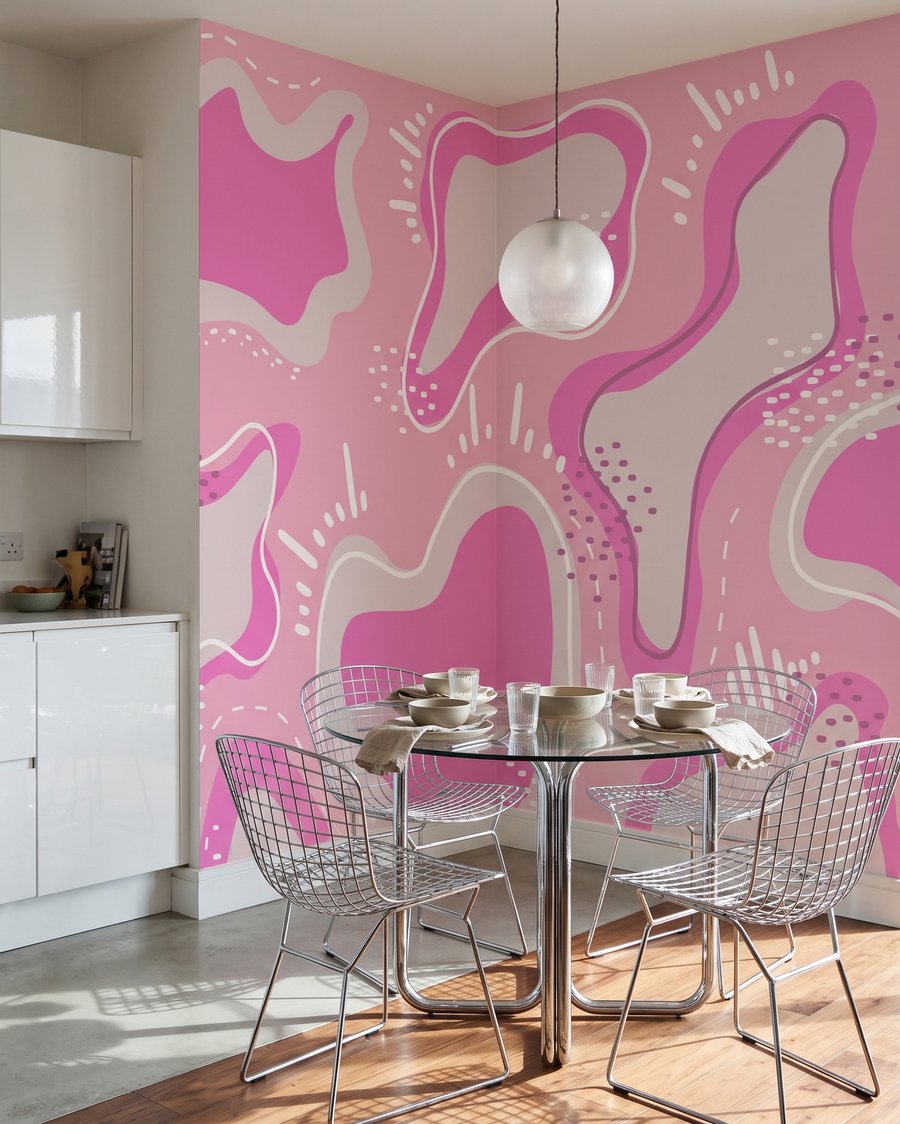 Playful Wiggly Shapes in an interior