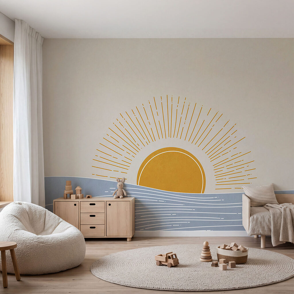 First Light on Water in an interior