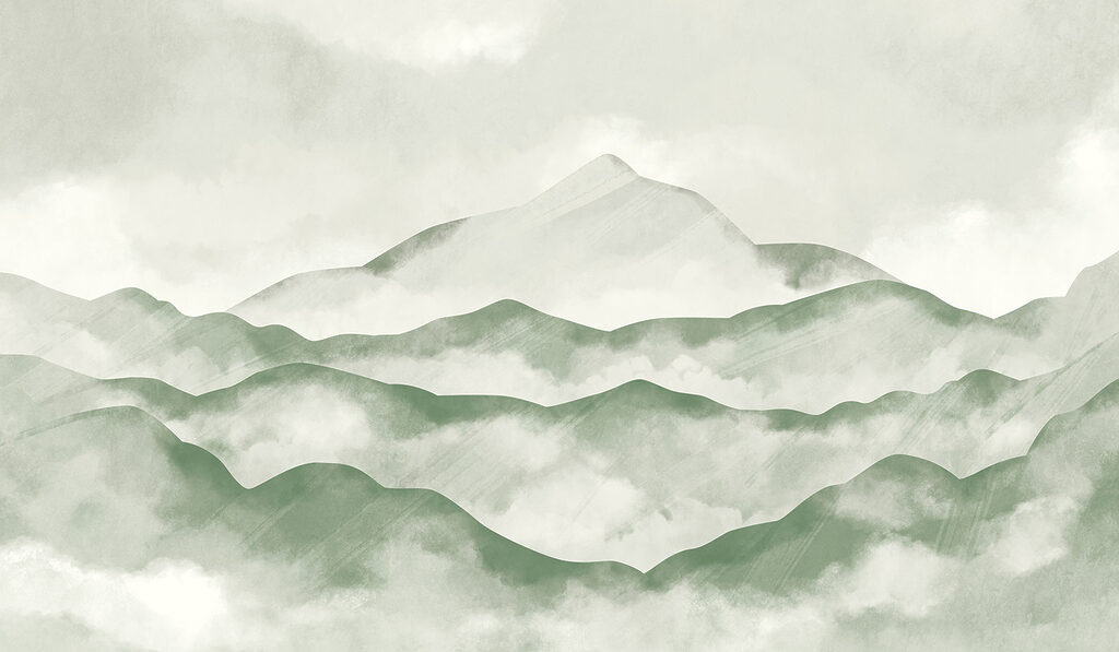 Mountains in Watercolour — full design