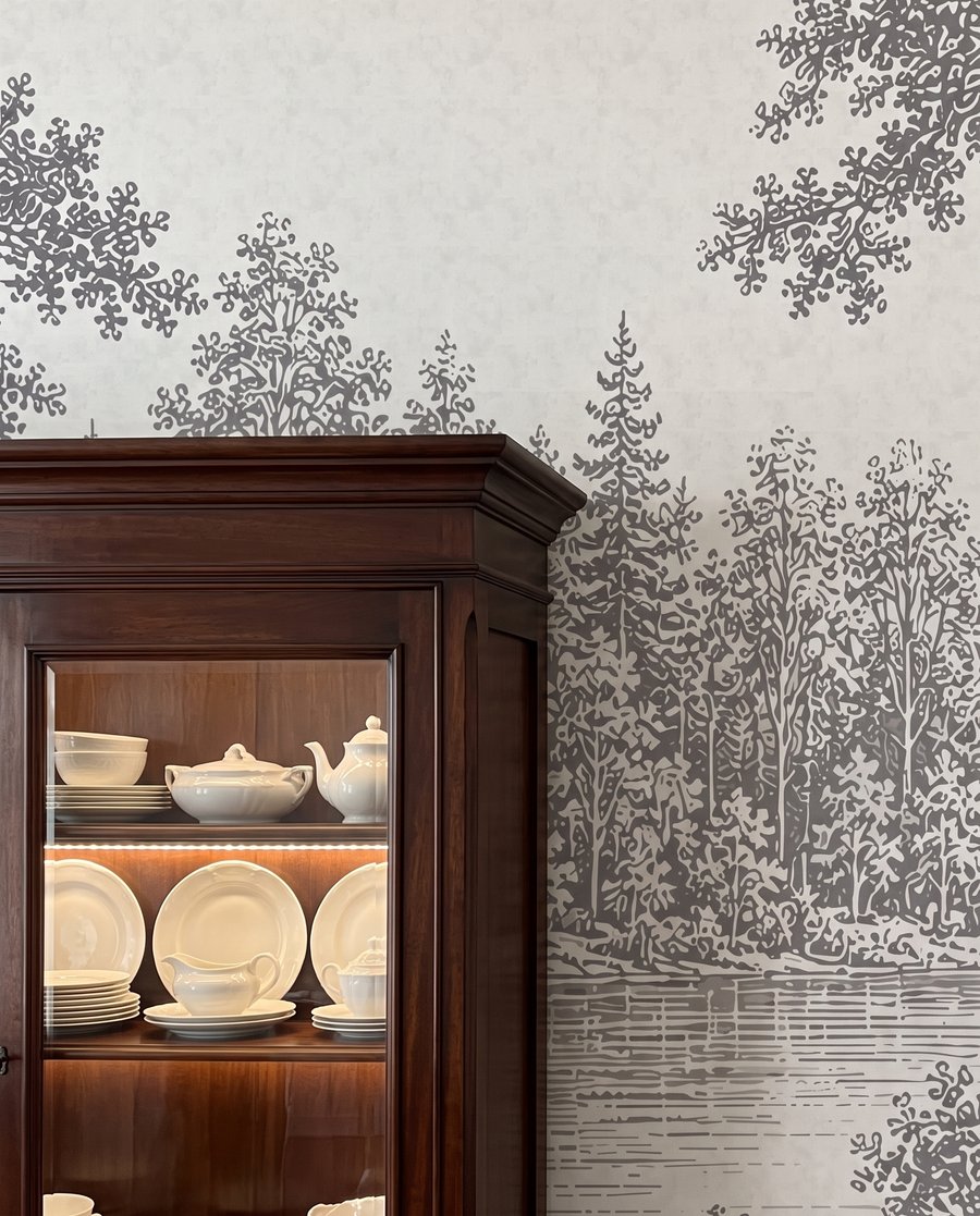 Riverbank Etching in an interior