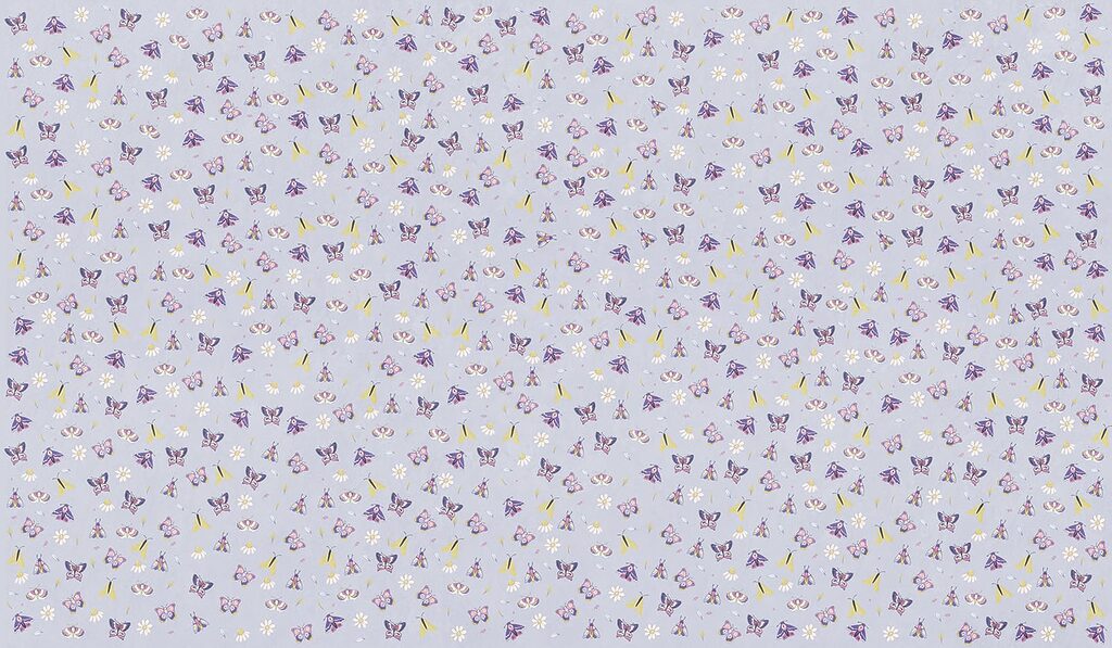 Butterfly Meadow Pattern — full design