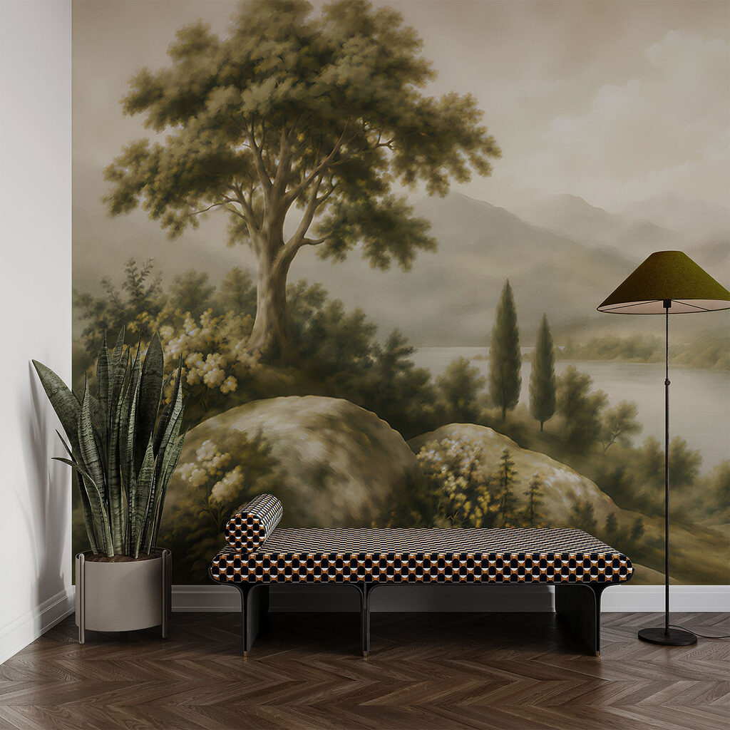 Lake Beyond the Garden in an interior