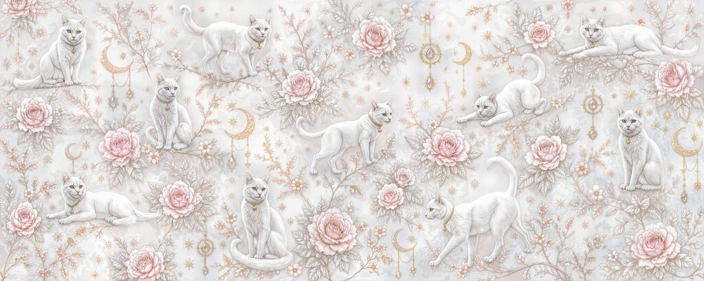 Cats in Bloom — full design