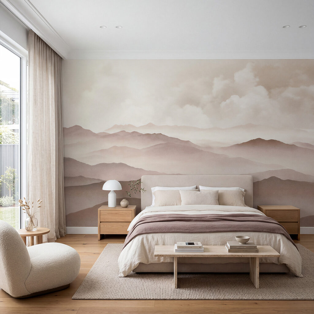 Clouded Mountain Layers in an interior