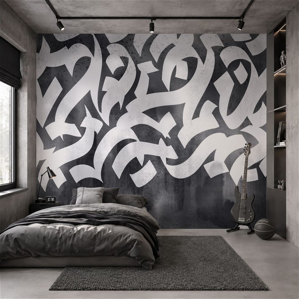 Letterform Rhythm in an interior