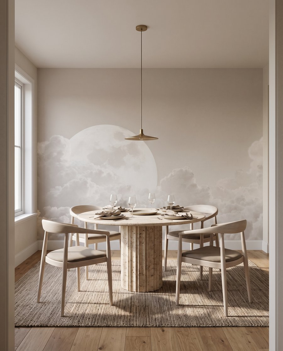 Moon Among Clouds in an interior