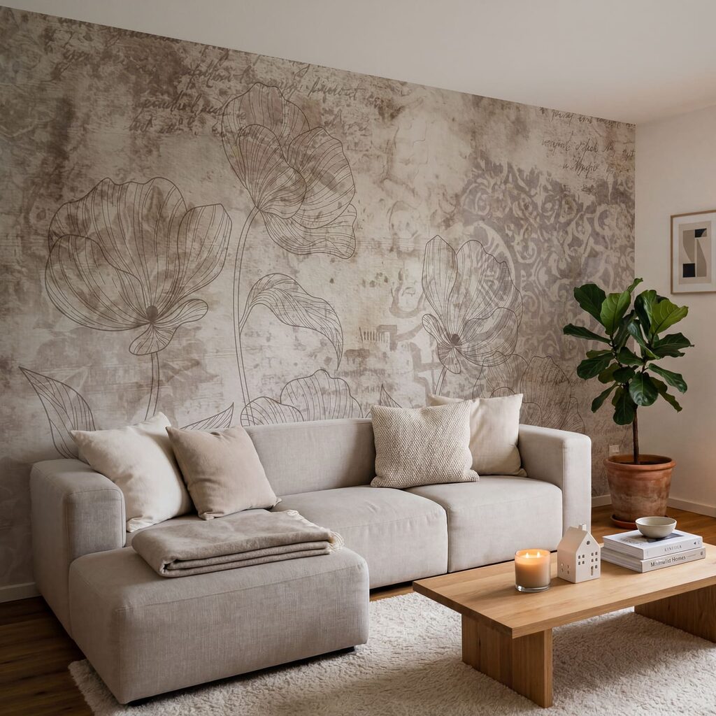Faded Floral Scrollwork — interior 2