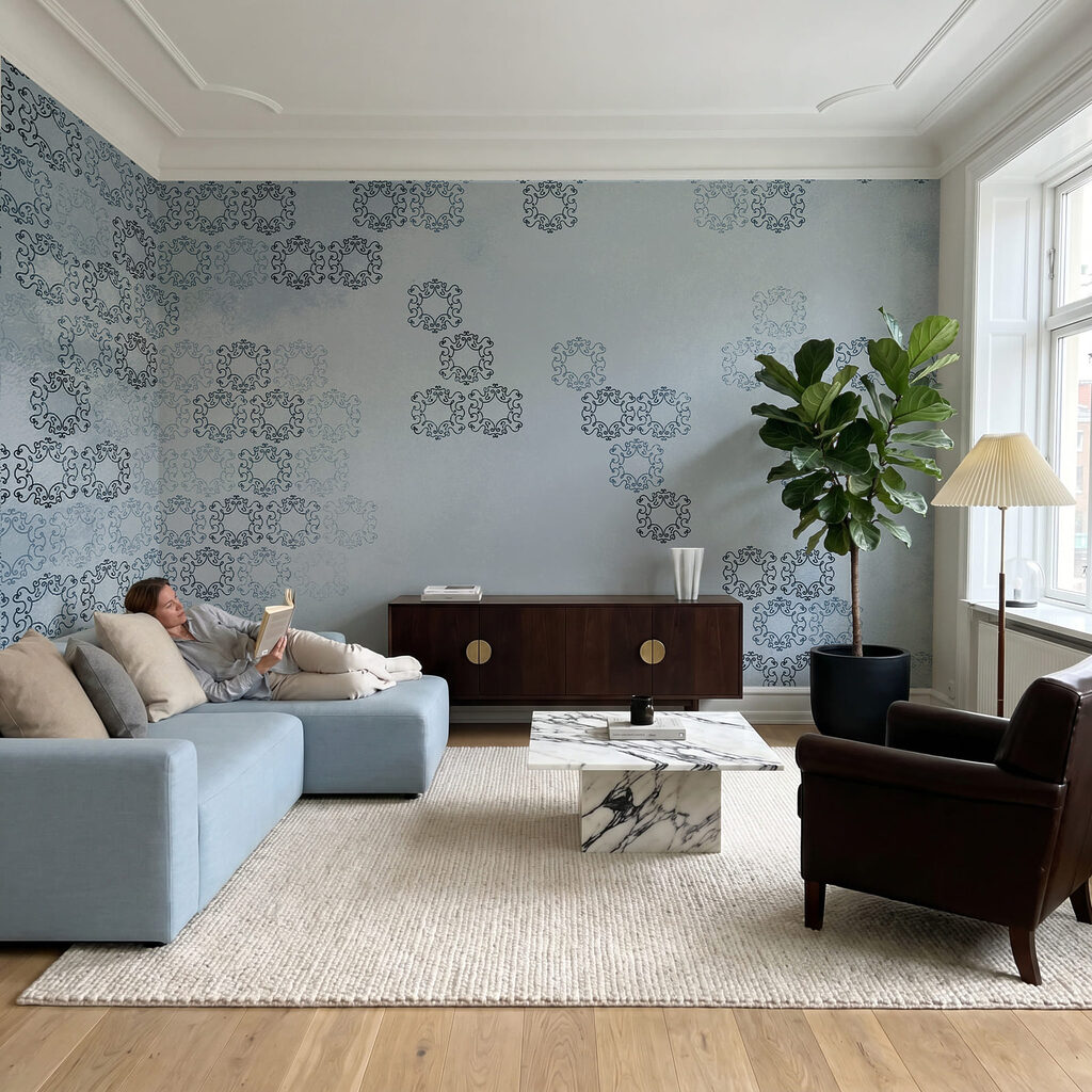Faded Floral Geometry — interior 3