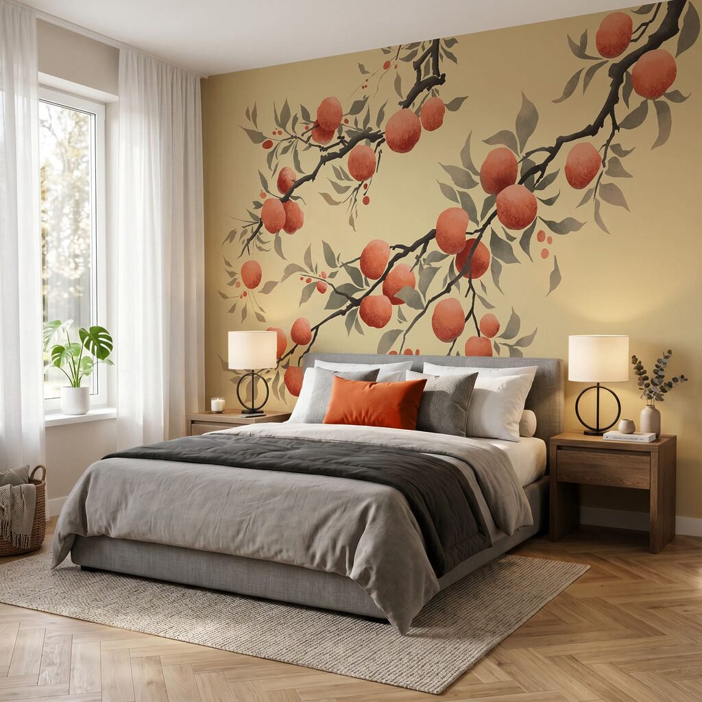 Orange Tree Boughs in an interior