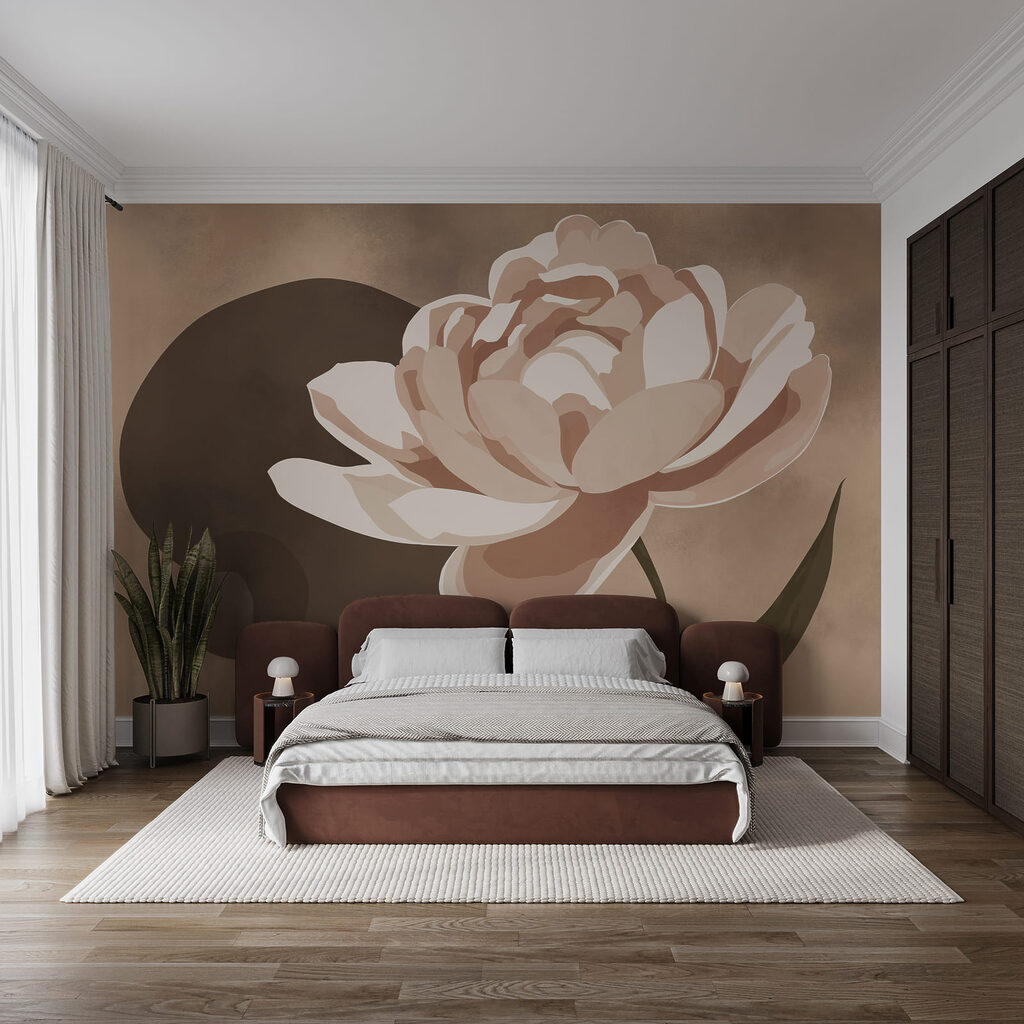 Painted Single Peony — interior 1