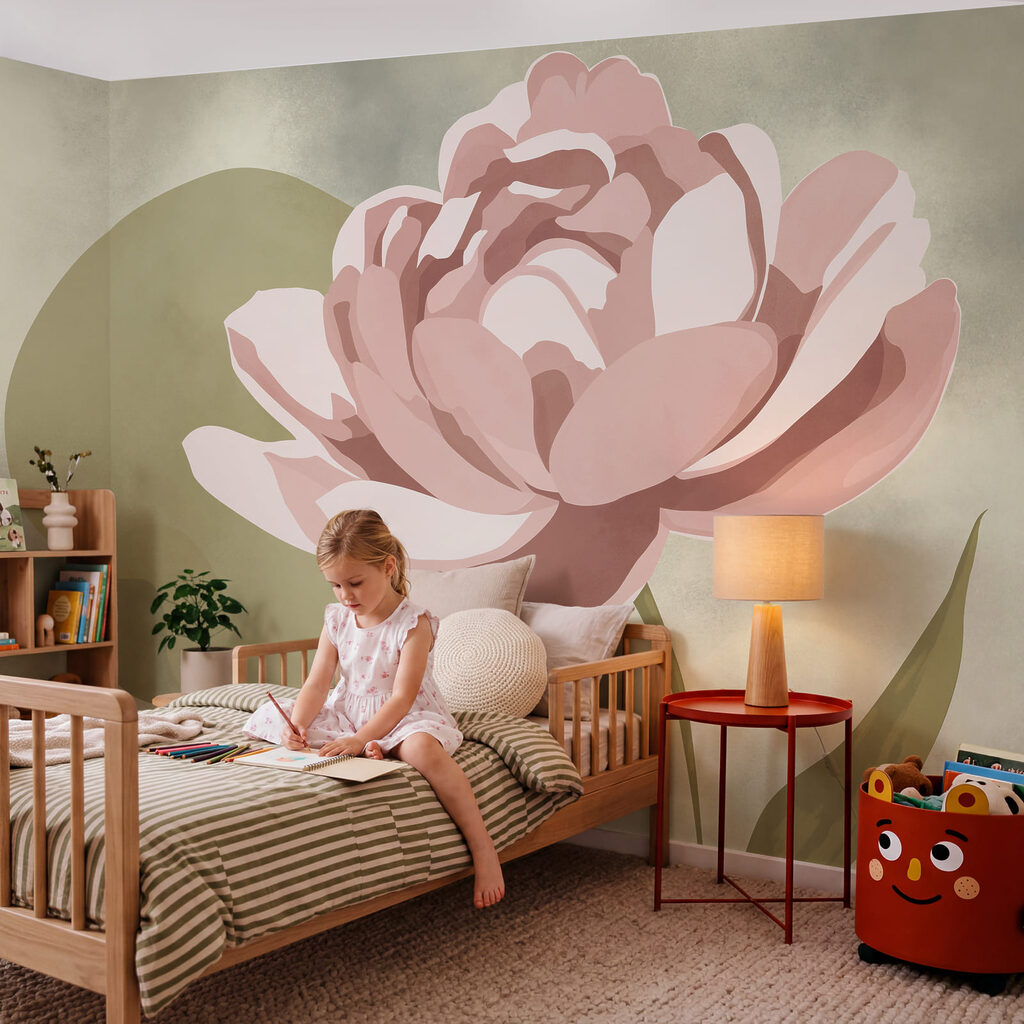 Painted Single Peony — interior 3