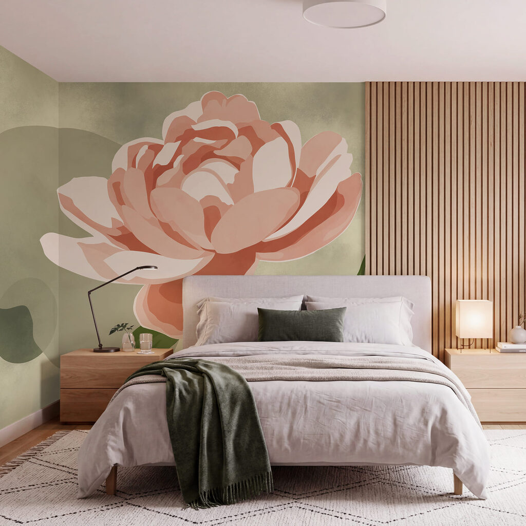 Painted Single Peony — interior 2