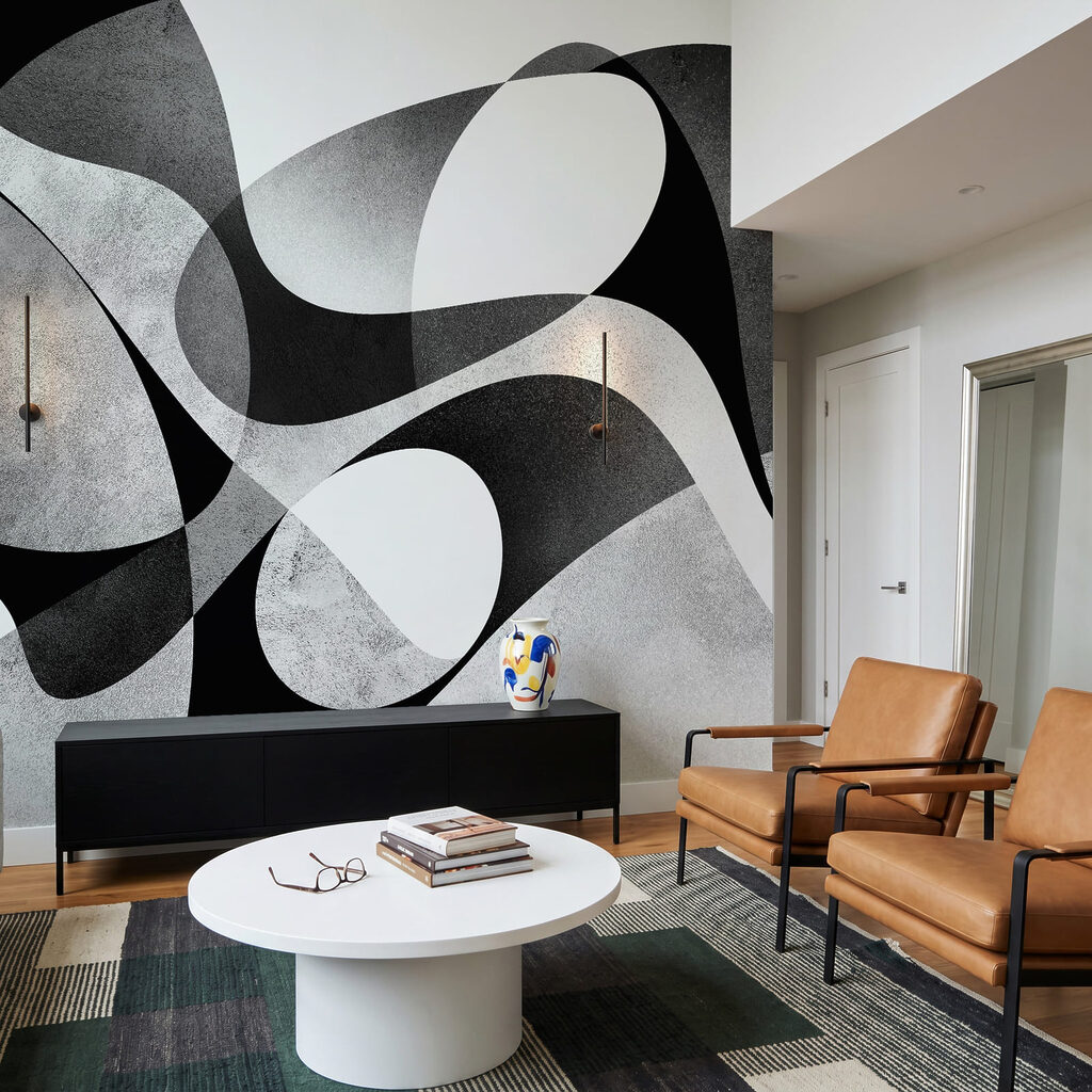Playful Monochrome Curves — interior 2