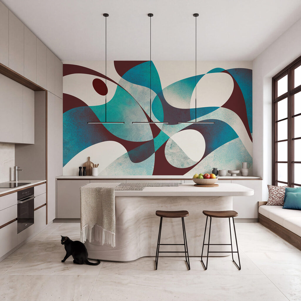 Playful Monochrome Curves — interior 1