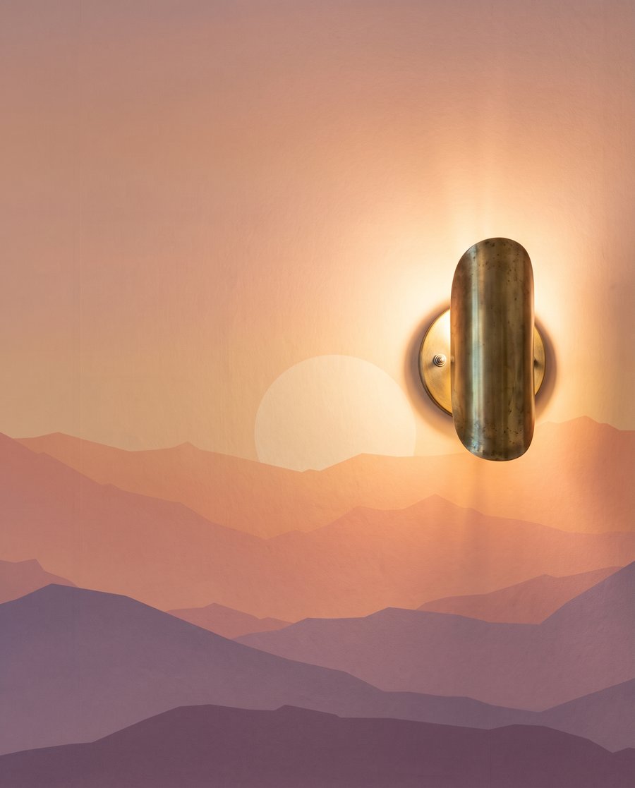 Sunset Mountain Lake — detail