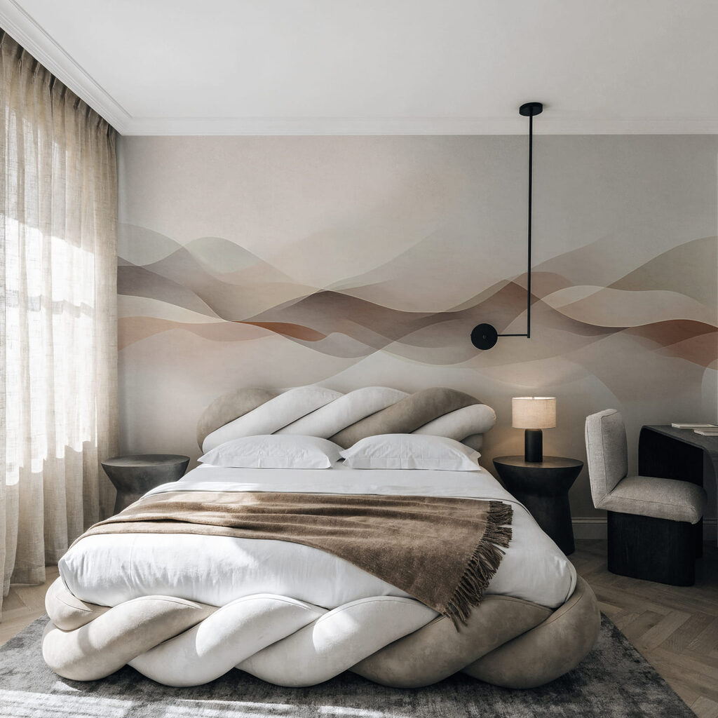 Gentle Overlapping Hills in an interior