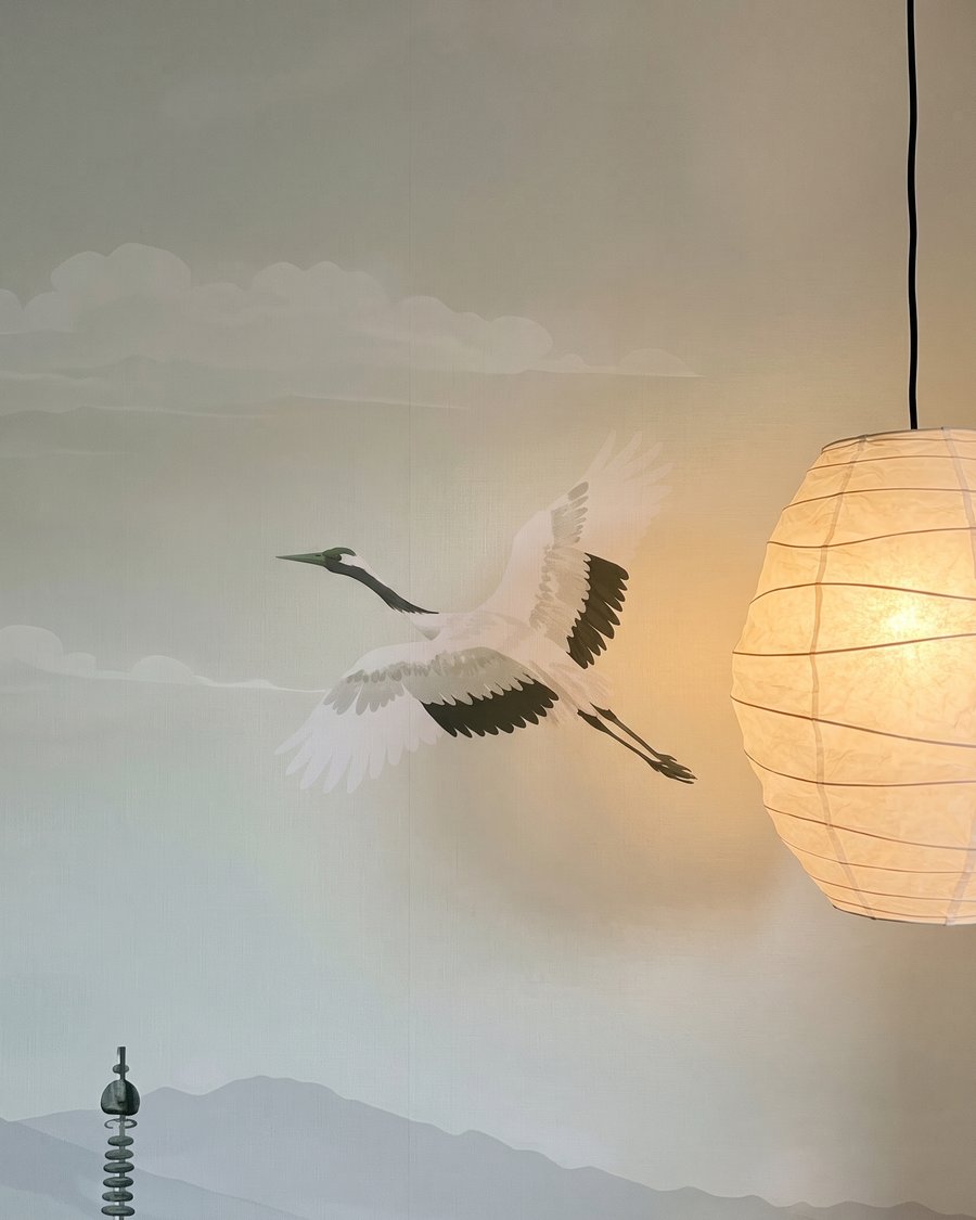 Cranes in the Mountains — detail