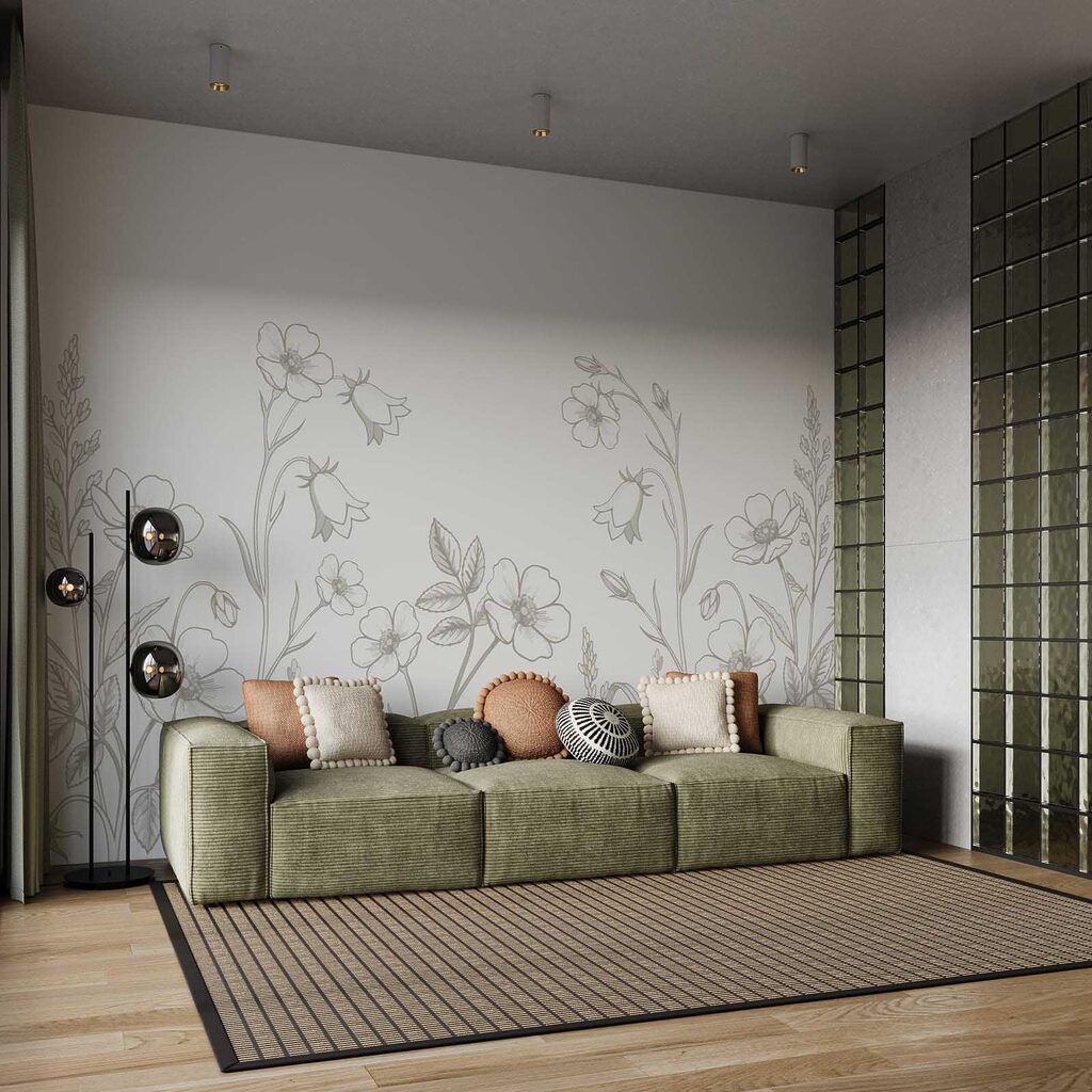 Meadow in Fine Lines in an interior