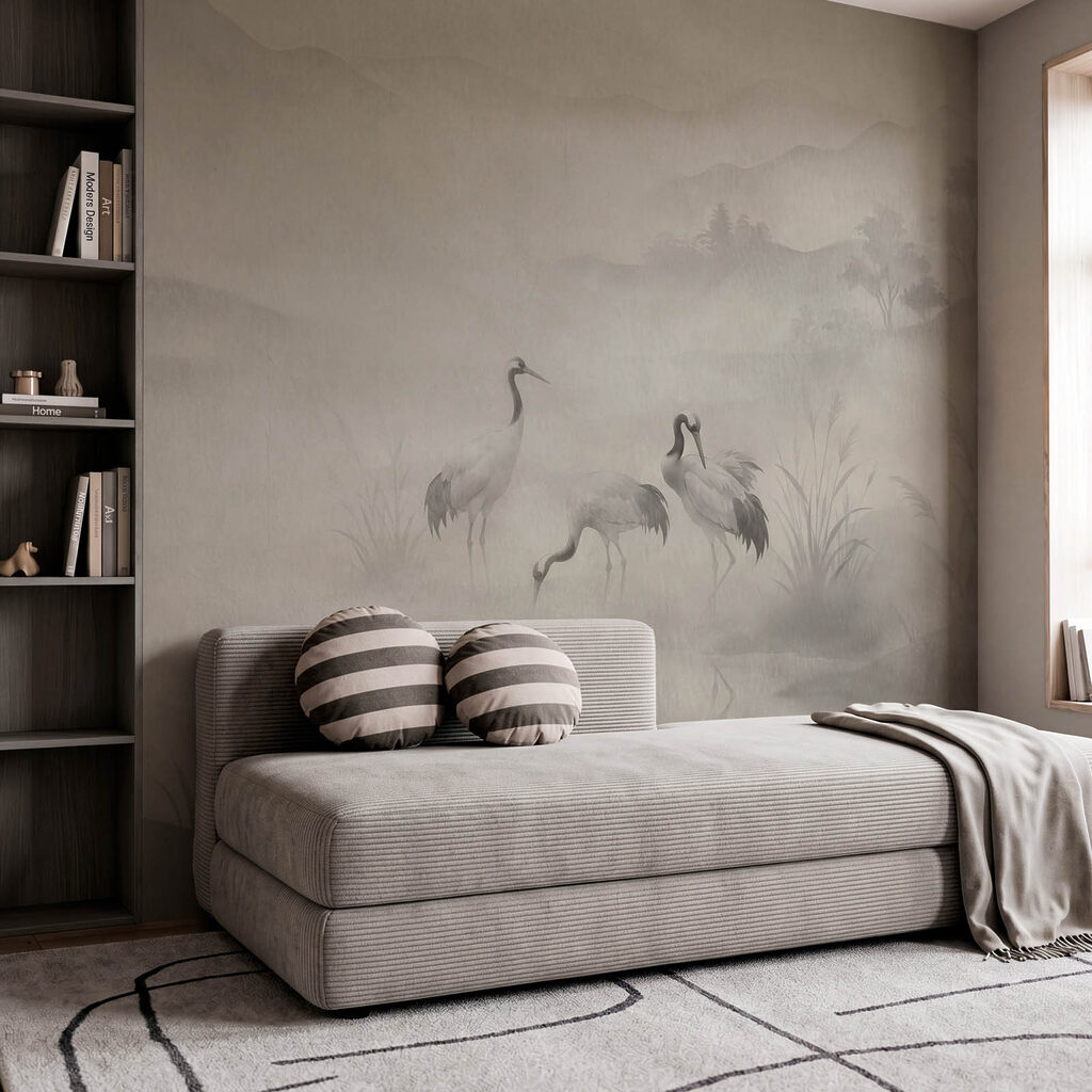 Cranes in the Mist — interior 3