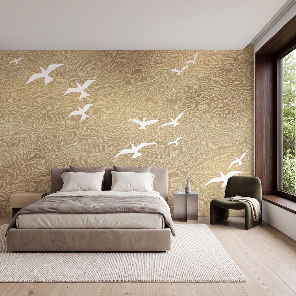Birds Across Gold — interior 2