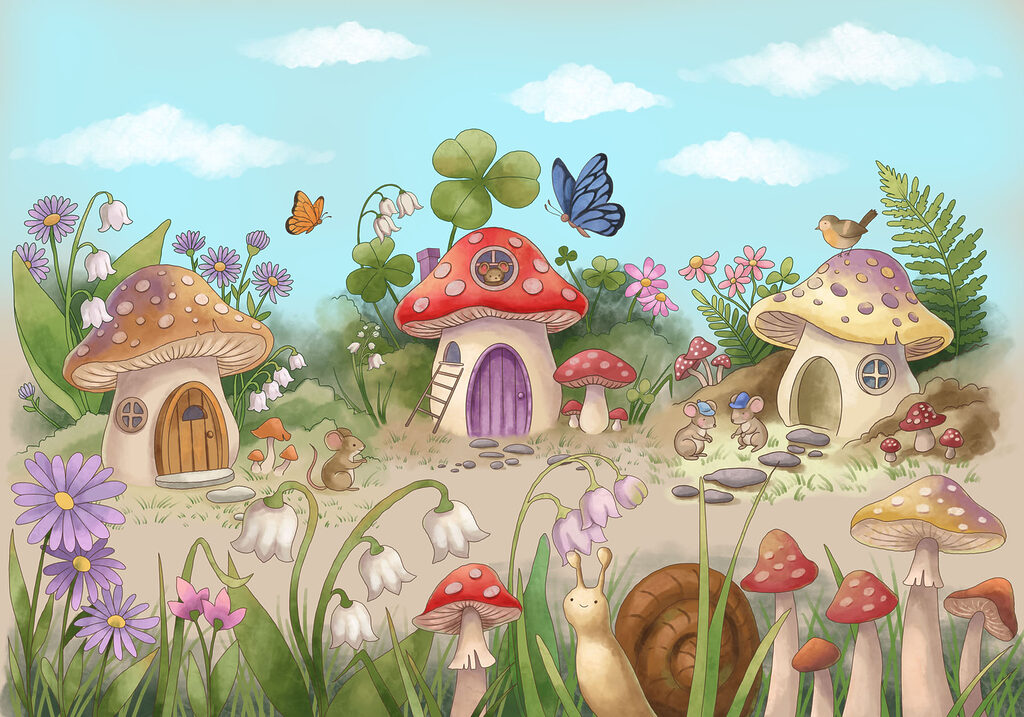 Mushroom Village — full design