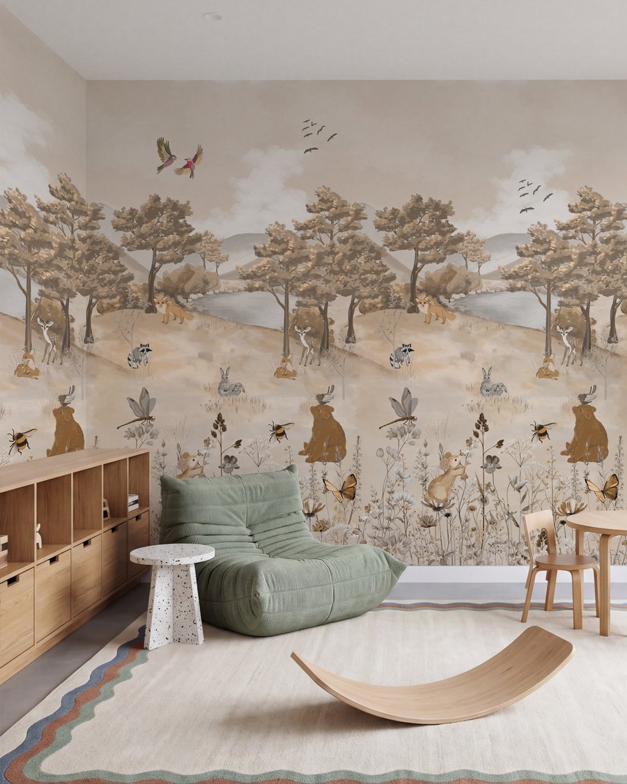 Woodland friends in soft sand tones — interior 5