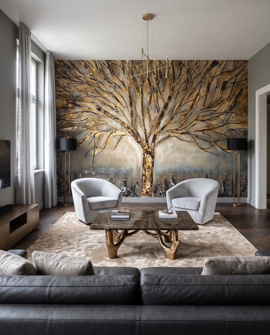 Golden Tree in an interior