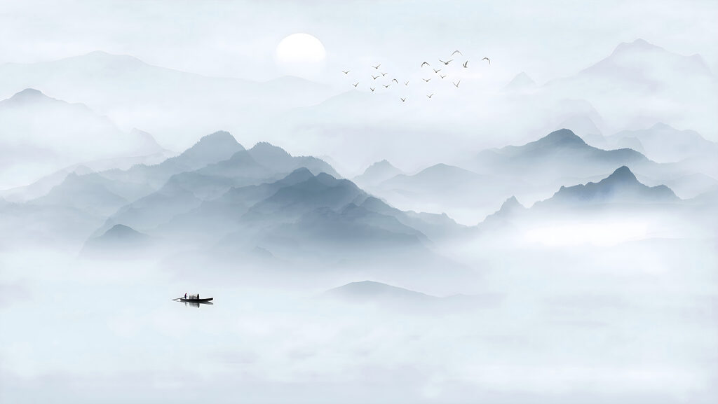 Boat Among Mountains — full design
