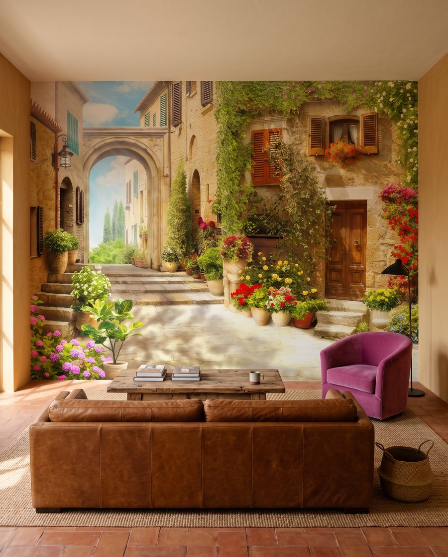Sunlit Courtyard in an interior