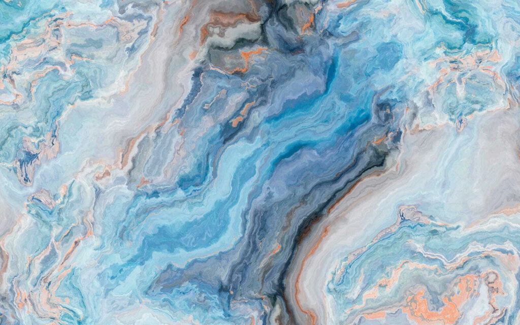Blue bands in stone — full design