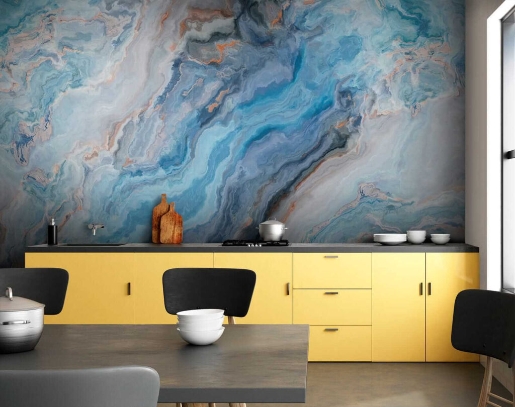Blue bands in stone — interior 8