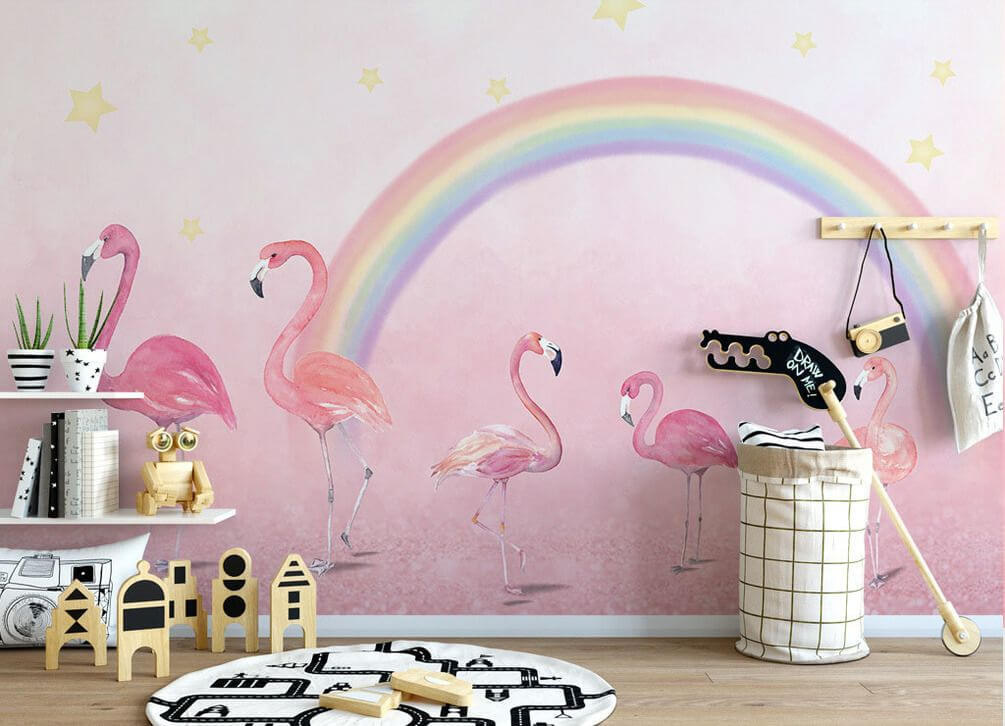 Flamingo Rainbow in an interior