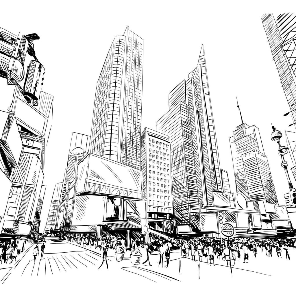 City in Pencil — full design