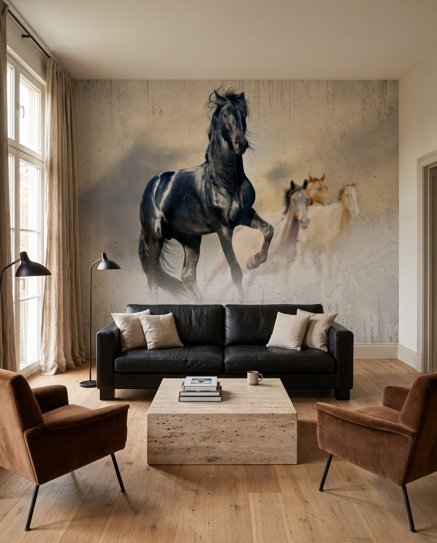 Horses in Motion in an interior