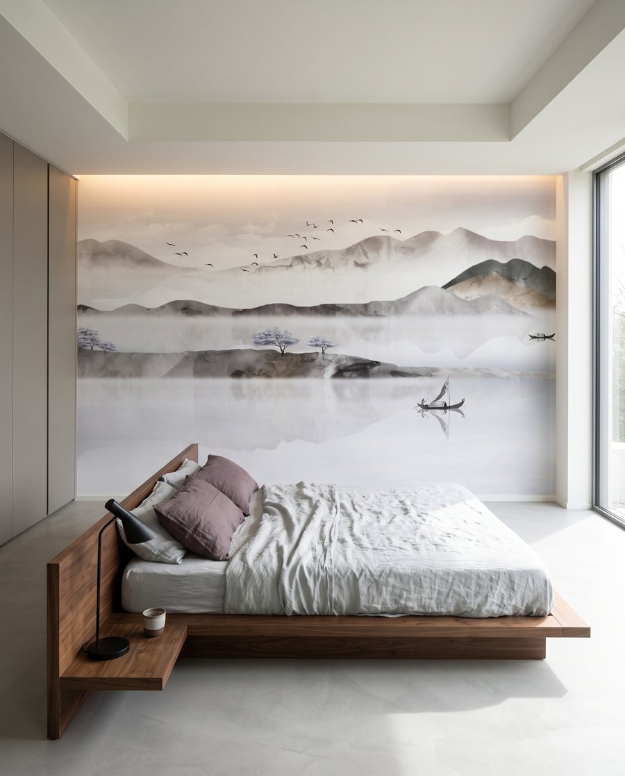 Boat Across Still Water in an interior