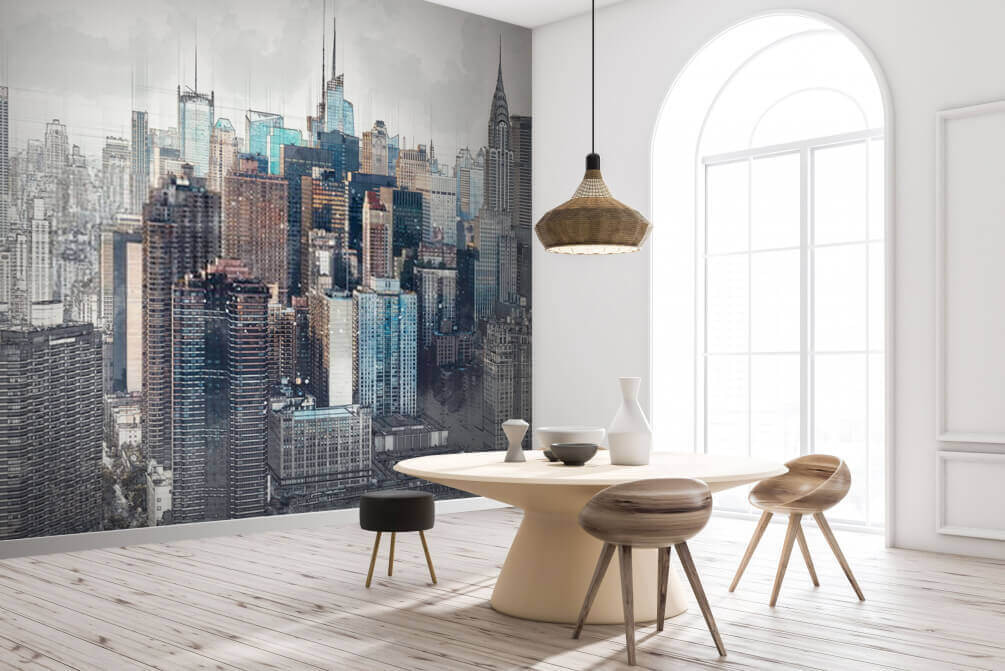 Painted Manhattan in an interior