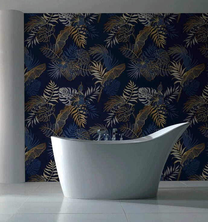 Tropical Leaf Tapestry in an interior