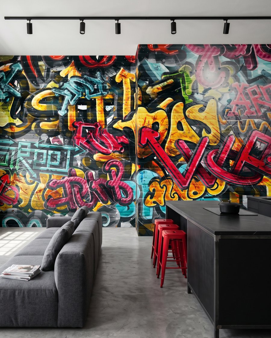 Graffiti Wall in an interior