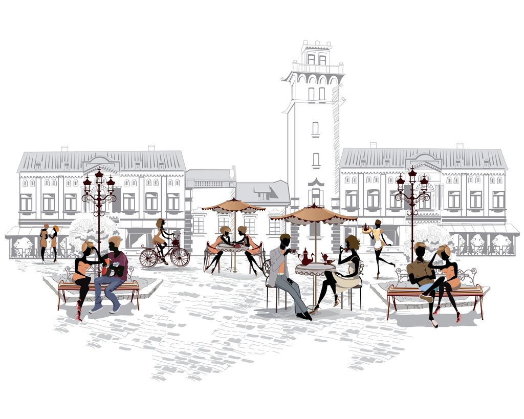 Afternoon in the Square — full design
